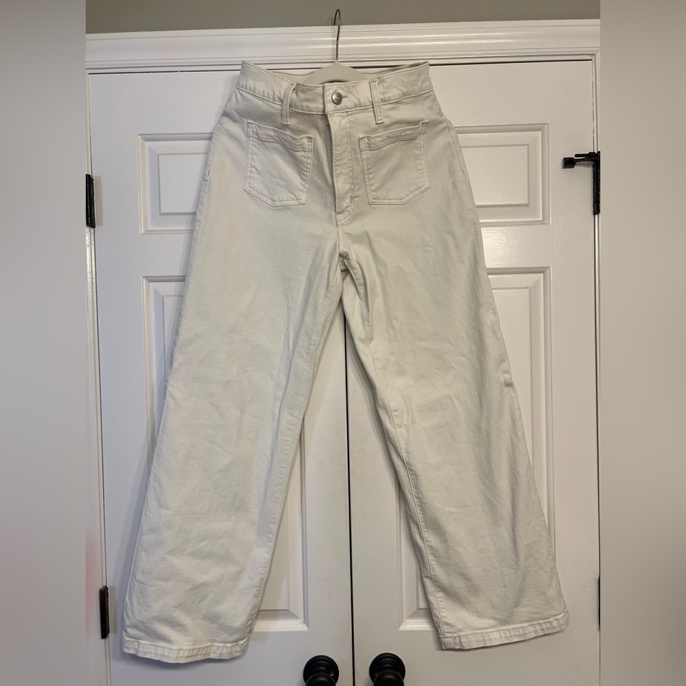 Madewell Women's Cream Perfect Vintage Wide Leg Jeans